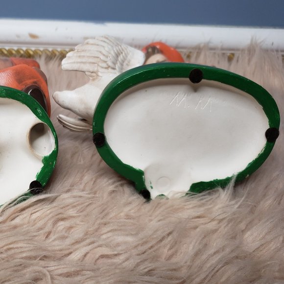 VINTAGE HOLLAND MOLD DUTCH BOY & GIRL WITH GEESE - Picture 6 of 7